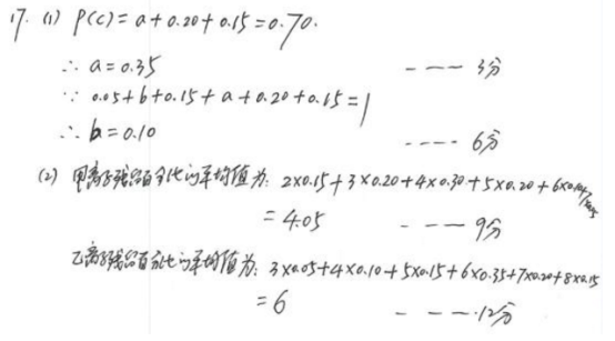 2019广西高考理科数学试题及答案【Word真题试卷】