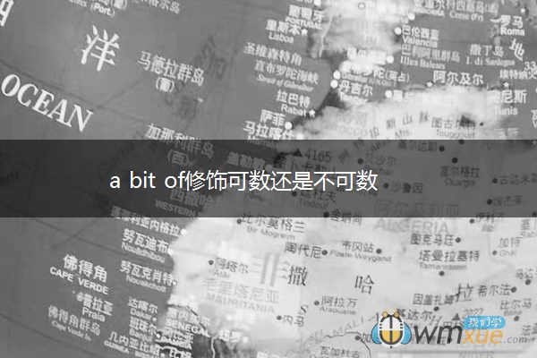 a bit of修饰可数还是不可数