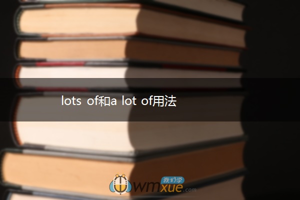 lots of和a lot of用法