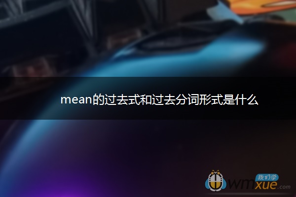 mean的过去式和过去分词形式是什么