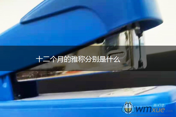 十二个月的雅称分别是什么