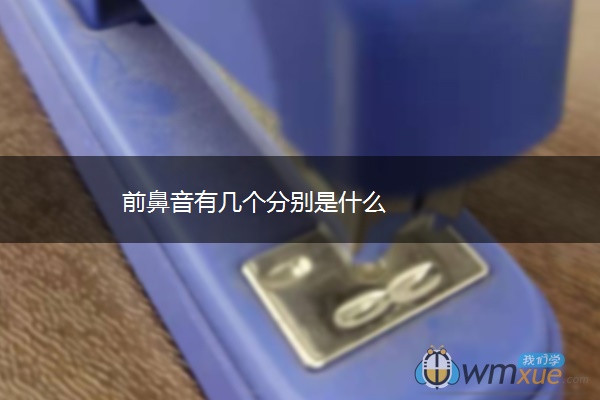 前鼻音有几个分别是什么