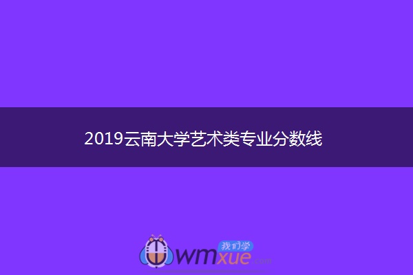 2019云南大学艺术类专业分数线