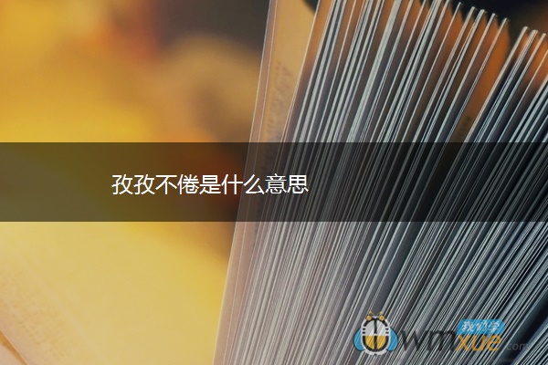 孜孜不倦是什么意思