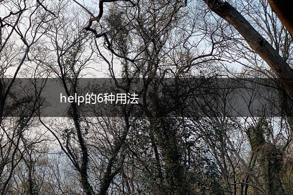 help的6种用法