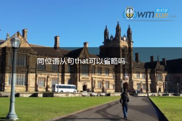 同位语从句that可以省略吗