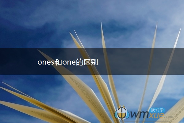 ones和one的区别