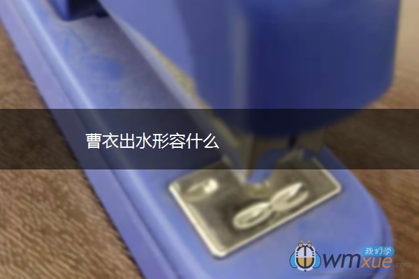 曹衣出水形容什么