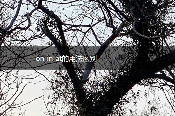on in at的用法区别