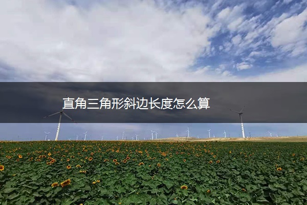 直角三角形斜边长度怎么算