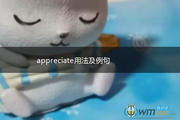 appreciate用法及例句