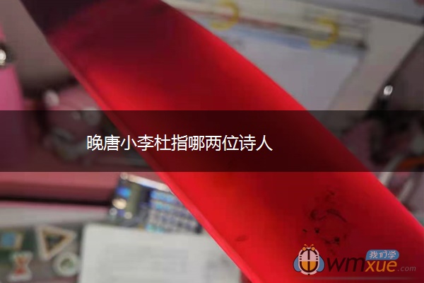 晚唐小李杜指哪两位诗人