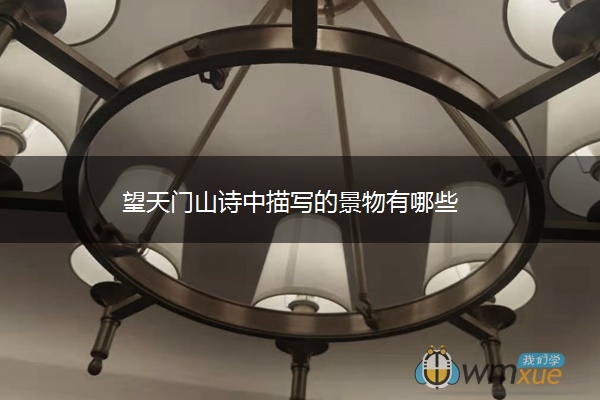 望天门山诗中描写的景物有哪些