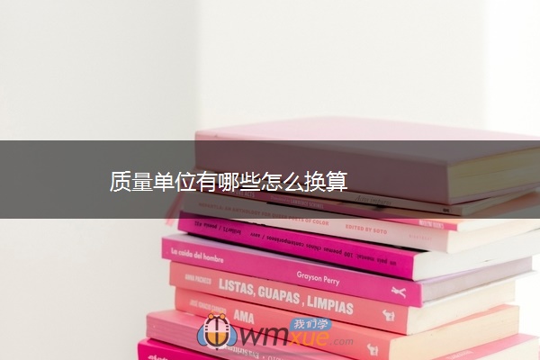 质量单位有哪些怎么换算