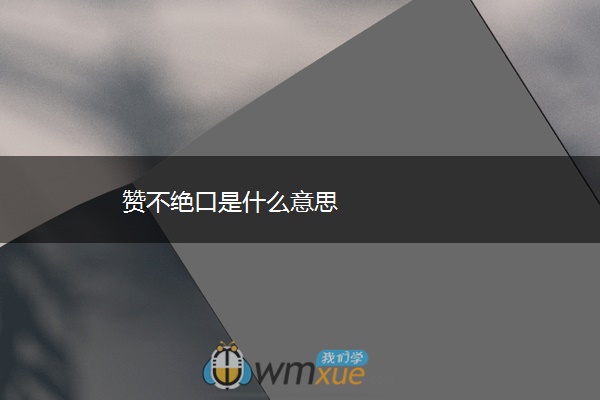 赞不绝口是什么意思