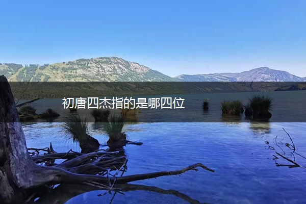 初唐四杰指的是哪四位