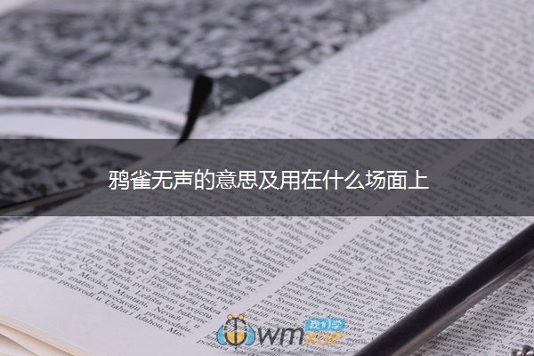 鸦雀无声的意思及用在什么场面上