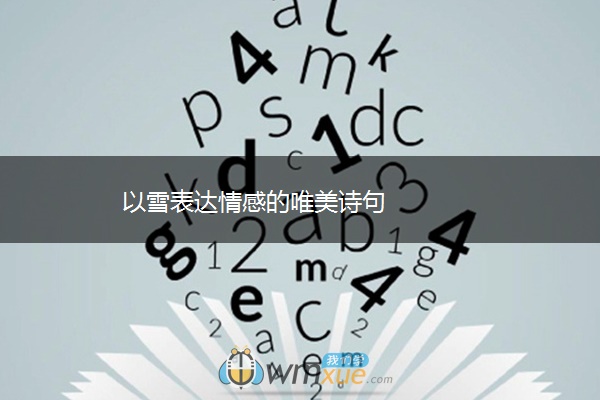 以雪表达情感的唯美诗句