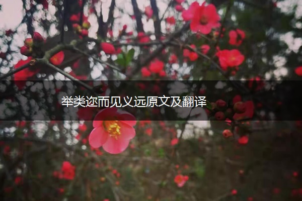 举类迩而见义远原文及翻译