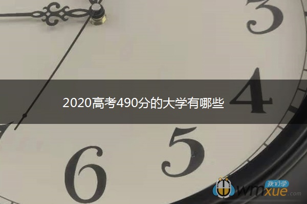 2020高考490分的大学有哪些