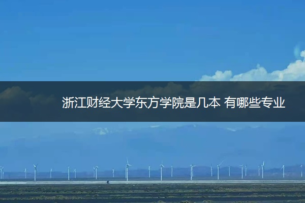 浙江财经大学东方学院是几本 有哪些专业