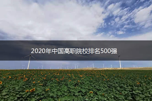 2020年中国高职院校排名500强