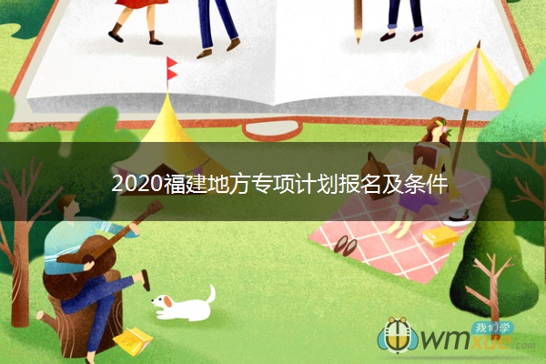 2020福建地方专项计划报名及条件