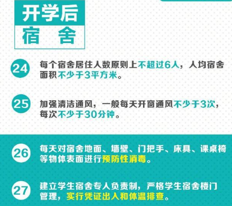 中小学复学疫情防控最新30个要点