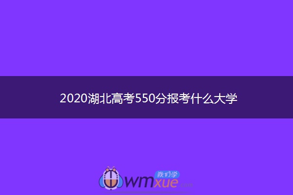 2020湖北高考550分报考什么大学