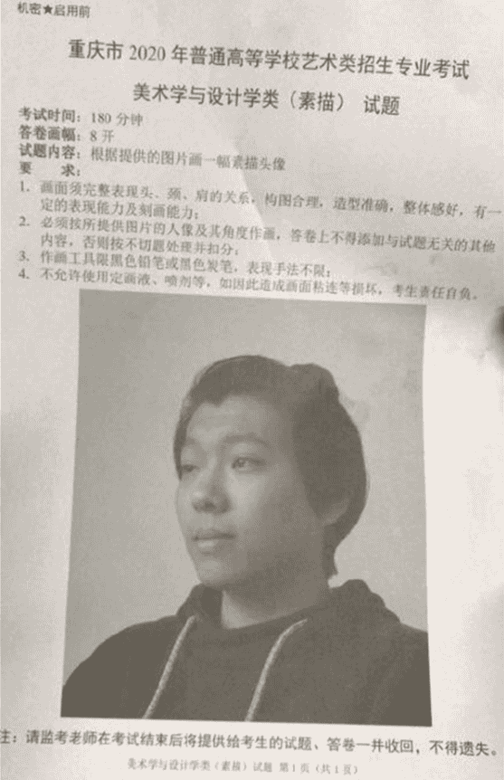 2021重庆美术联考真题试卷