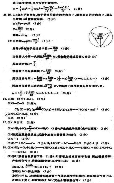 2023全国100所名校卷理综（含答案）