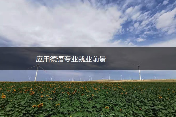 应用德语专业就业前景