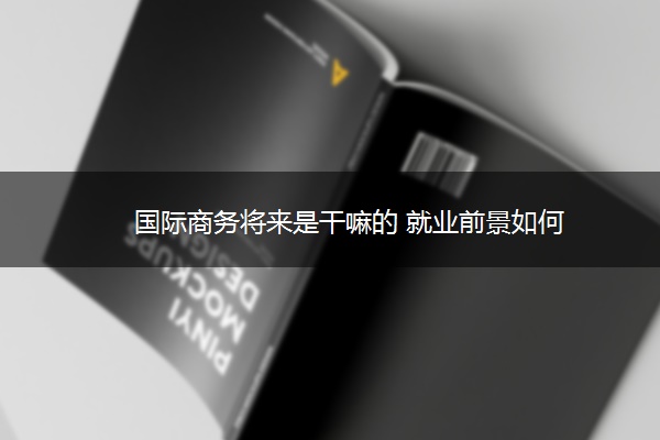 国际商务将来是干嘛的 就业前景如何