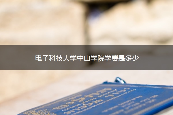 电子科技大学中山学院学费是多少