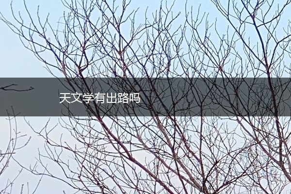 天文学有出路吗