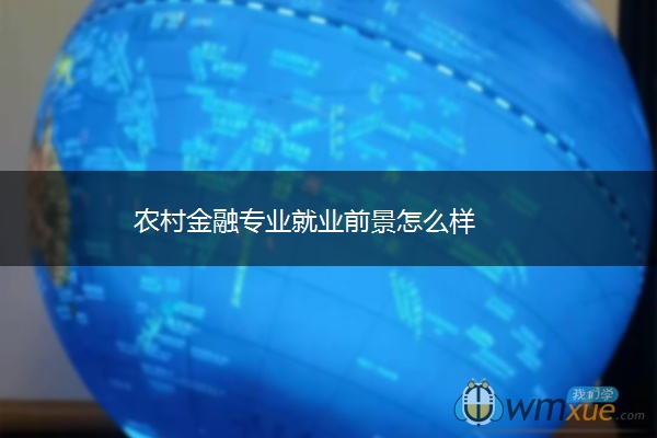 农村金融专业就业前景怎么样